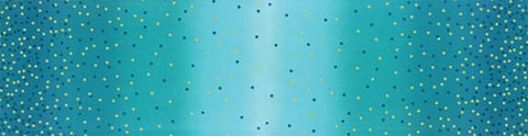 Moda Best Ombre Confetti Metallic 10807 209M Turquoise By The Yard Shipping March 8th