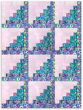 Blank Quilting Pre-Cut 12 Block Log Cabin Quilt Kit - Peacock Alley