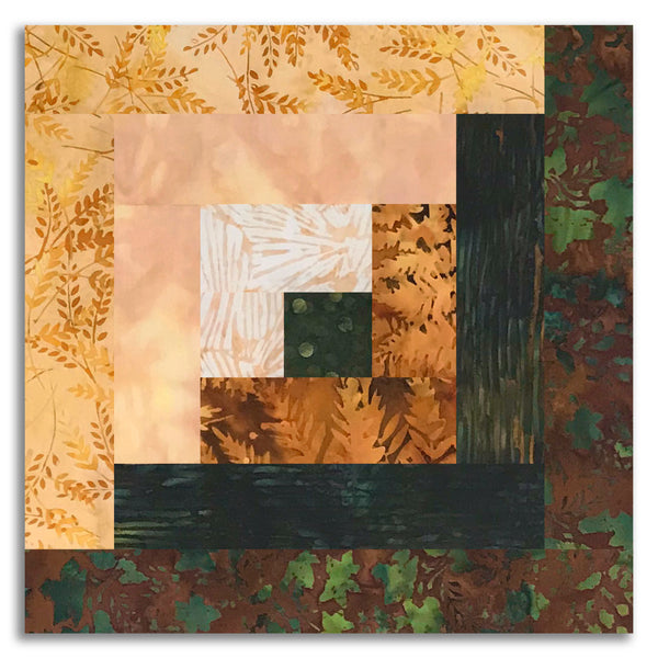 Hoffman Batik PreCut Log Cabin Table Runner Kit Autumn Trail Jordan Fabrics