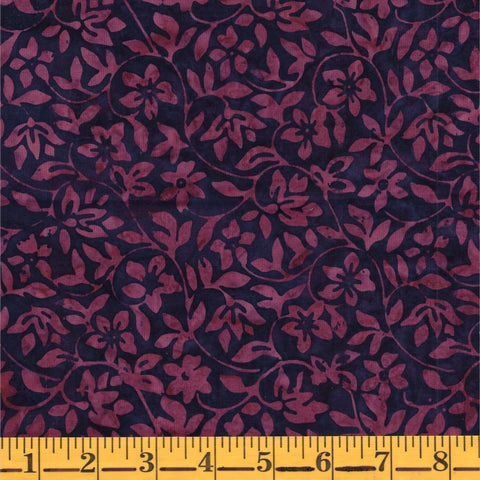 Jordan Fabrics Batik 1073 17R Royal Vine With Flower By The Yard