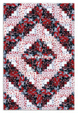 Jordan Fabrics Pre-Cut 12 Block Log Cabin Quilt Kit - Christmas Blossom Silver Poinsettia