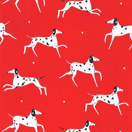 Kaufman Whiskers & Tails 20415 3 Red Prancing Dalmatian 2.5 YARDS