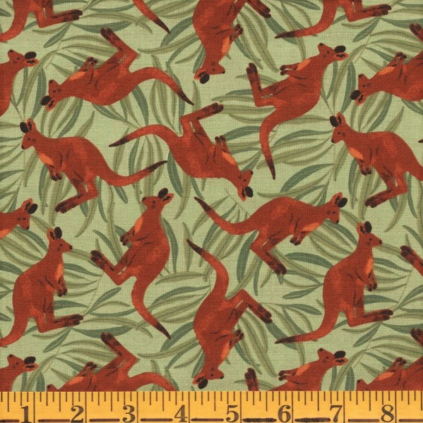 Blank Quilting Aussie Friends 2099 66 Ivory Kangaroos 1.875 YARDS