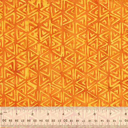 Anthology Batik - Plum Fizz 2757Q X Angles Orange By The Yard