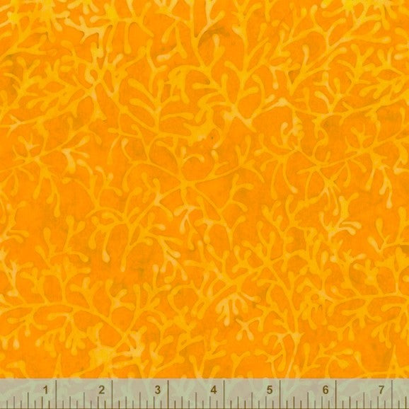 Anthology Batik - Be Colourful 3172Q X Goldenrod Branches By The Yard