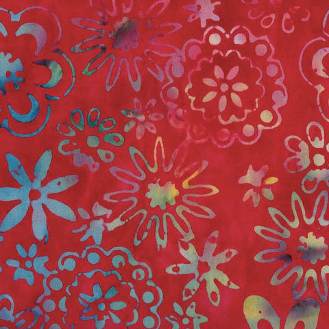 Anthology Batik - Be Colourful 3175Q X Jewel Flowers By The Yard