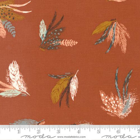 Moda Woodland & Wildfowers 45581 24 Rust Feather Friends By The Yard