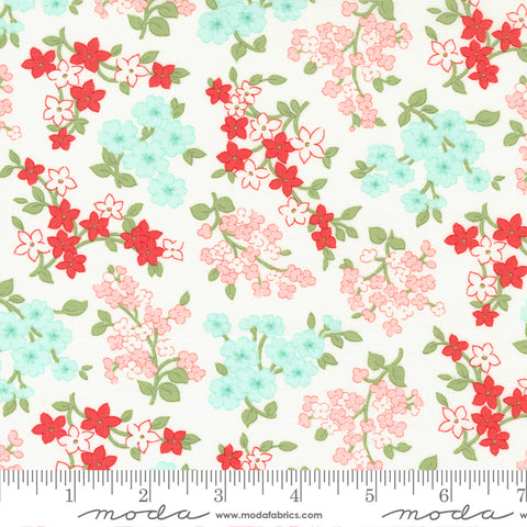 Moda Lighthearted 55294 11 Cream Gather Florals By The Yard