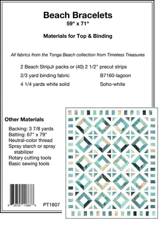 BEACH BRACELETS - Pine Tree Country Quilts Pattern - DIGITAL DOWNLOAD