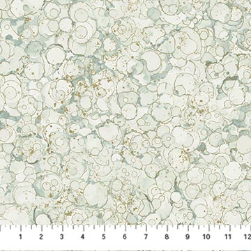 Northcott Midas Touch DM26834 72 Bubble Texture Sage By The Yard