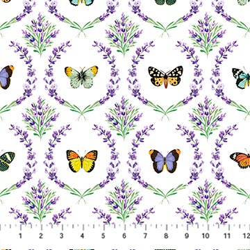 Northcott Deborah's Garden DP25593 10 Butterfly Medallion 1.875 YARDS