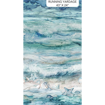 Northcott Digital Print - Sea Breeze 27096 42 Ombre Pale Blue Multi By The Yard