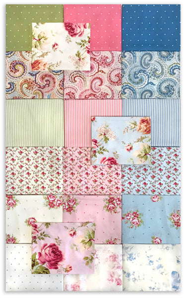 French Fabric Project Bundle Pack Floral Fabric and Linen Material for  Sewing Projects 