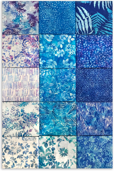 Hoffman Batiks Pre-Cut 15 Piece Fat Quarter Bundle - Lagoon – Jordan Fabrics