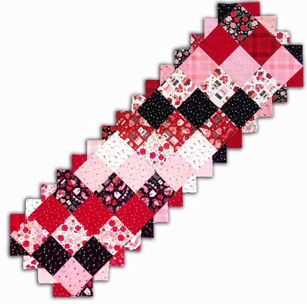 Fully FINISHED Prairie Points Table Runner Falling In Love Jordan