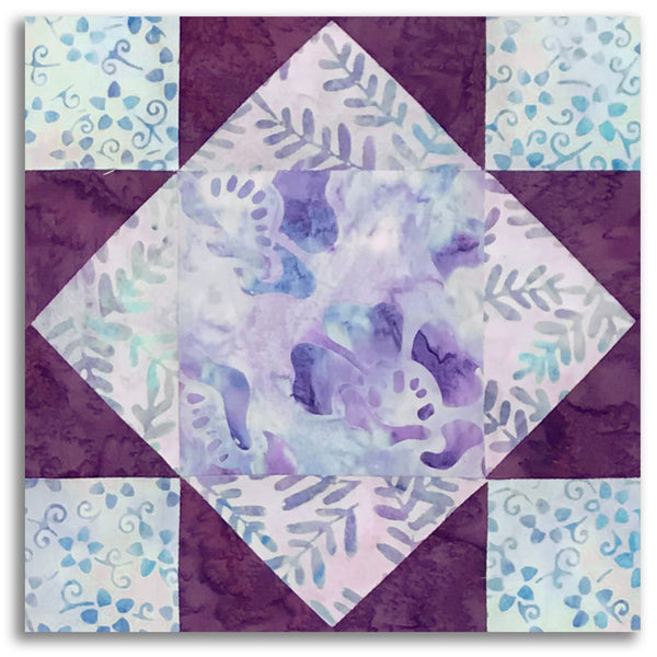 Kaufman PreCut 12 Block King's Crown Quilt Kit Wild Garden Jordan