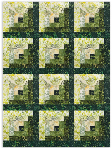 Hoffman Batiks Pre-Cut 12 Block Log Cabin Quilt Kit - Green Acres – Jordan  Fabrics