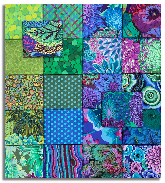 Matt's Pre-Cut Kaffe Fassett 22 Piece Fat Quarter Bundle - Royal