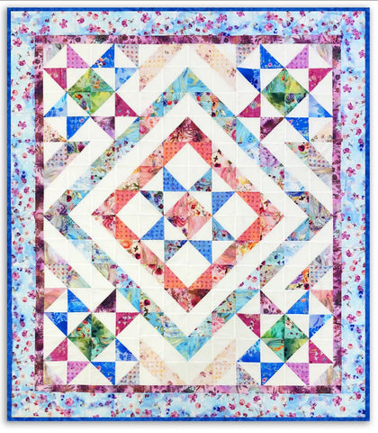 Five Star 59 x 67" Fully Finished Sample Quilt - Misty Garden