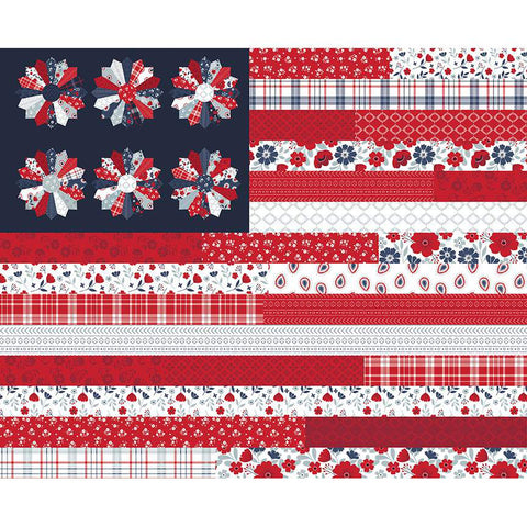 Riley Blake American Beauty - P14450 Flag Panel - 36" PANEL By The PANEL (Not Strictly By The Yard)