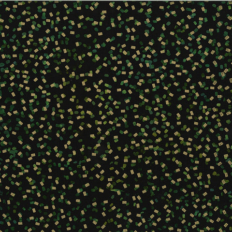 Hoffman Batik S2325 702G Deep Emerald /Gold Confetti By The Yard