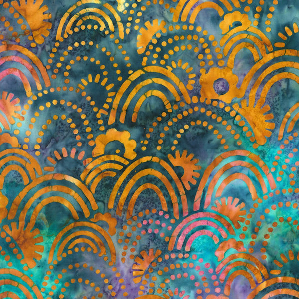 Kaufman Artisan Batiks - Retro Rainbow 22398 419 Gumdrop By The Yard