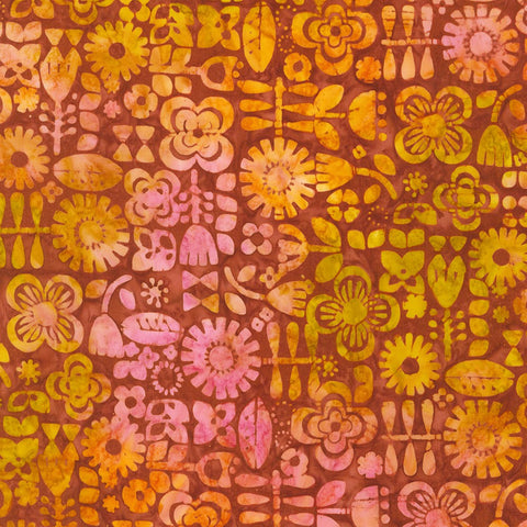 Kaufman Artisan Batiks - Retro Rainbow 22400 322 Orange Spice By The Yard