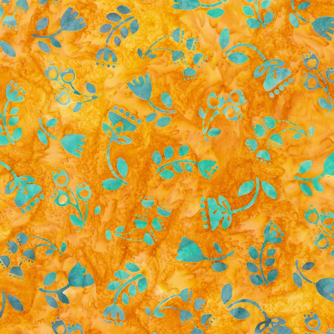 Kaufman Artisan Batiks - Retro Rainbow 22401 148 Pumpkin By The Yard