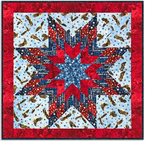 Northcott Lone Star Wall Hanging Kit - Includes Pre-Cut Strips - Stars & Stripes 12