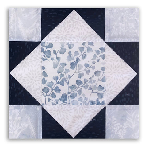 Hoffman Pre-Cut 12 Block King's Crown Quilt Kit - Touch of Gray