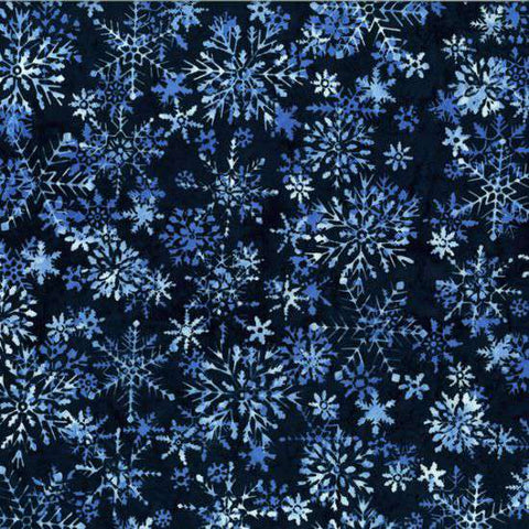 Hoffman Batik U2464 128 Midnight Snowflakes By The Yard