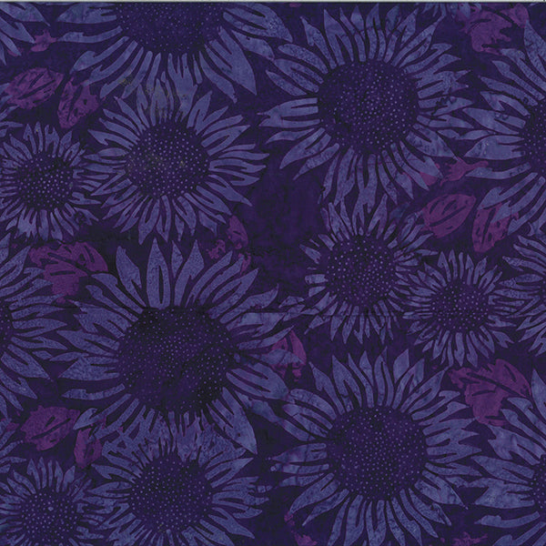 Hoffman Bali Batik V2546 81 Violet Sunflower By The Yard