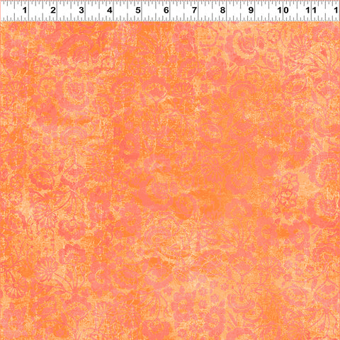 Clothworks Zen Y3768 36 Orange Tonal Jacobean By The Yard