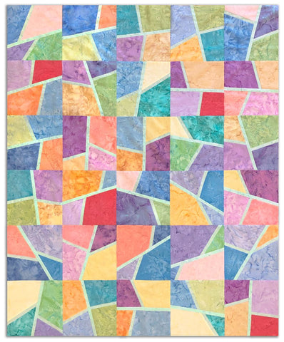 Mosaic 50 x 58" Fully Finished Sample Quilt - Hoffman Ambrosia