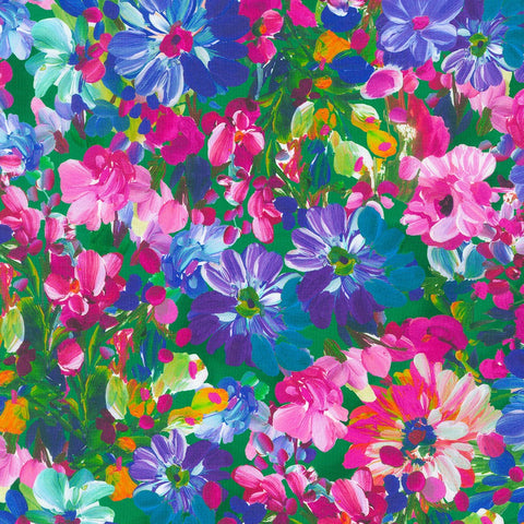 Kaufman Painterly Petals - Meadow 22272 238 Garden By The Yard