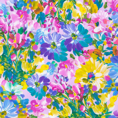 Kaufman Painterly Petals - Meadow 22272 268 Nature By The Yard