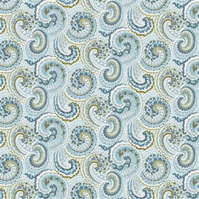 Clothworks French Roses Y3980 98 Paisley Sky By The Yard