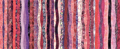 Hoffman Waves 4832 12 Pink Wave Stripe By The Yard