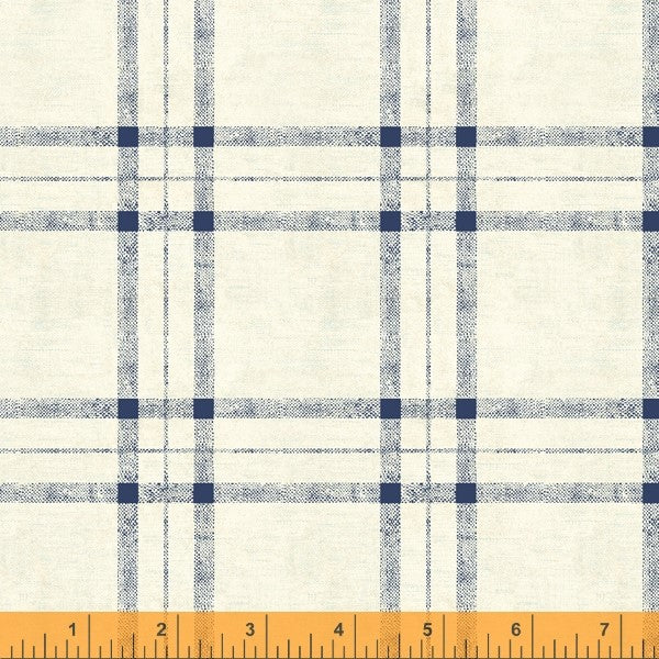 Windham Midnight 52747 3 Ivory Plaid By The Yard