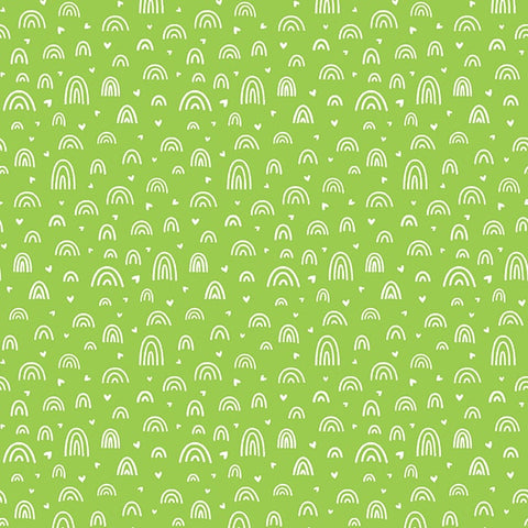 Henry Glass & Co. Chasing Rainbows 691 66 Green Small Monotone Rainbows By The Yard