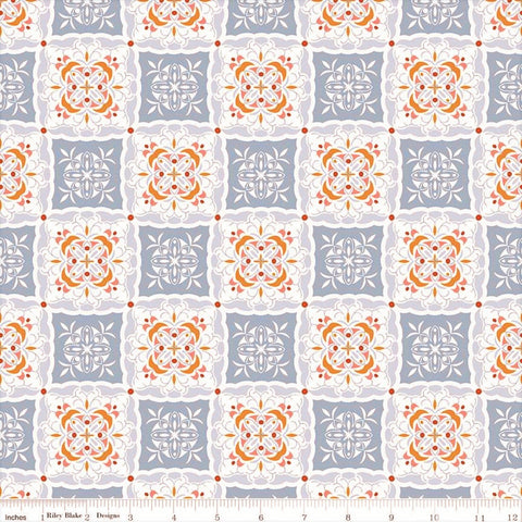 Riley Blake Heartsong C11303 Blue Tiles By The Yard