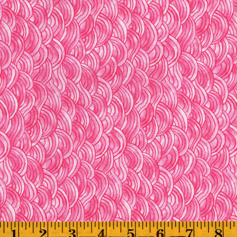 Freckle & Lollie Surfside D10-A Pink Waves By The Yard