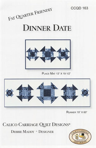 DINNER DATE - Calico Carriage Quilt Designs Pattern CCQD163 DIGITAL DOWNLOAD
