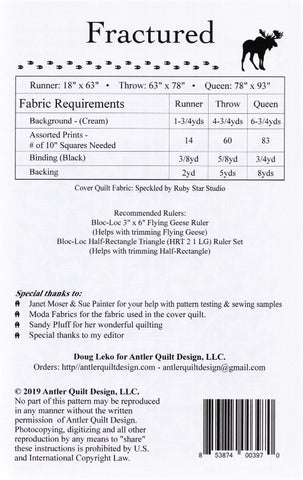 FRACTURED - Antler Quilt Design Pattern AQD 0265 DIGITAL DOWNLOAD