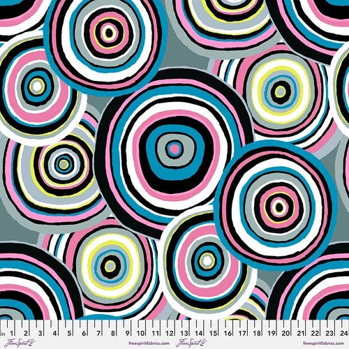 Black Multi Bubbles Fabric By The Yard