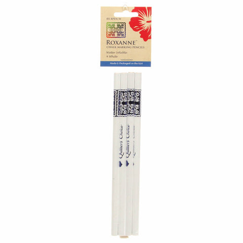 Roxanne Quilter's Choice 4 Piece Water Soluble Chalk Marking Pencils - White