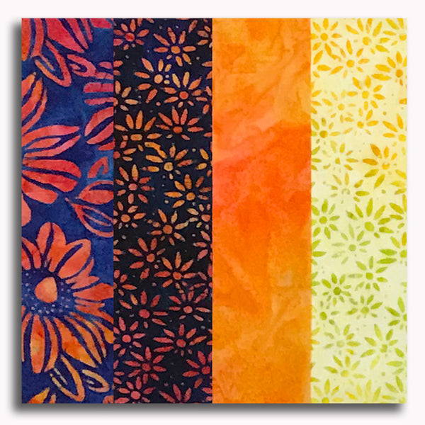 Kaufman Artisan Batiks PreCut 24 Block Rail Fence Quilt Kit Summer