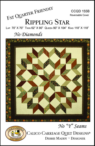 RIPPLING STAR - Calico Carriage Quilt Designs Pattern CCQD155 DIGITAL DOWNLOAD