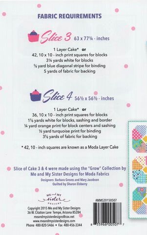 SLICE OF CAKE 3 & 4 - Me & My Sister Designs Pattern DIGITAL DOWNLOAD