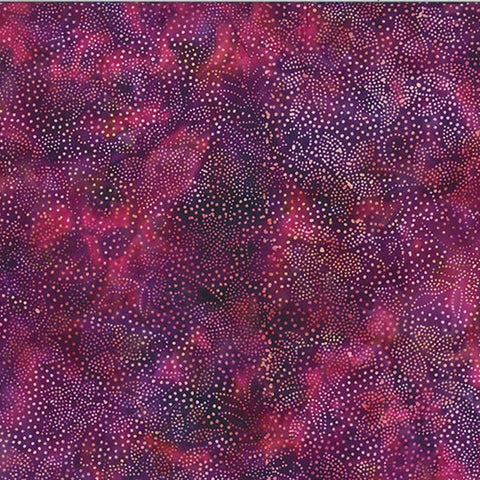 Hoffman Batik T2439 104 Cabernet Dotted Floral By The Yard